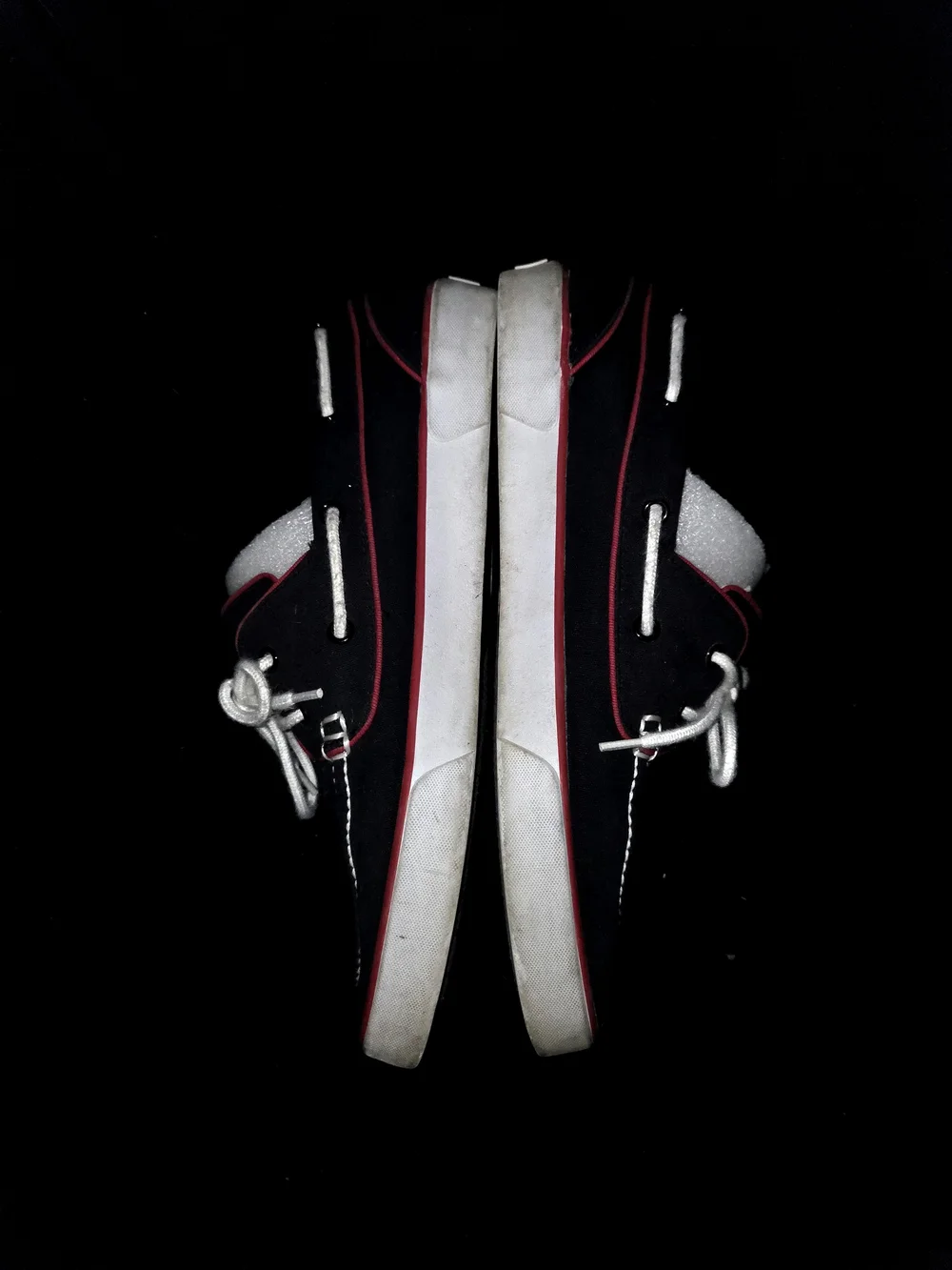 Polo Men’s Black and Red Boat Shoes Size 11.5